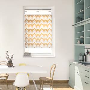 Store plissé sans perçage Boho Zig Zag Polyester - Jaune - 100 x 130 cm