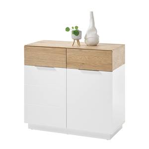 Buffet Akaa Placage en bois véritable - Chêne / Blanc