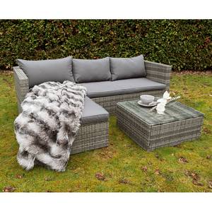 Loungegroep Barrani (2-delig) ijzer/wilgenhout - beige