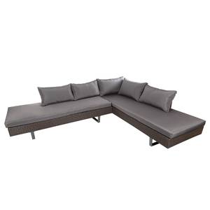 Garten Ecksofa Wove (2-teilig) Eisen / Rattan - Grau