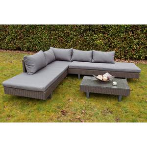 Garten Ecksofa Wove (2-teilig) Eisen / Rattan - Grau