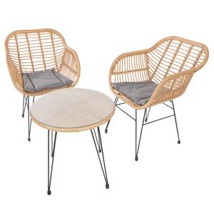 Balkon-Set Seaton (3-teilig) Eisen / Weide - Beige