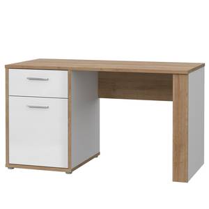 Schreibtisch Chicory Beige - Weiß - Holzwerkstoff - 130 x 74 x 60 cm