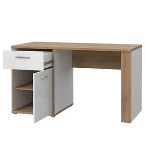 Schreibtisch Chicory Beige - Weiß - Holzwerkstoff - 130 x 74 x 60 cm