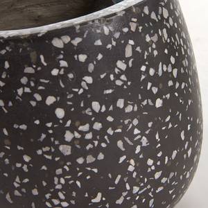 Bloembak Braydon II terrazzo - zwart