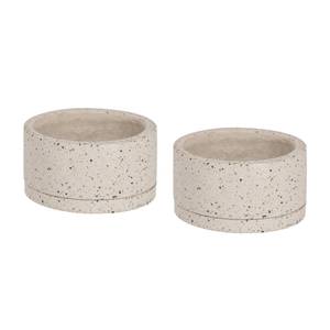 Bloembak Lelis (set van 2) terrazzo - beige