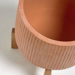 Bloembak Daffodil terracotta/acaciahout- koperkleurig