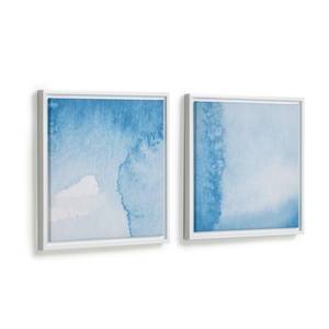 Bild Maeva (2er-Set) Leinwand / MDF - Blau