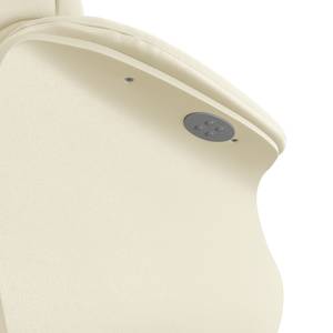 Sessel ANDERSON elektrisch verstellbar Echtleder Neka: Weiß - Chrom glänzend - Bezogen