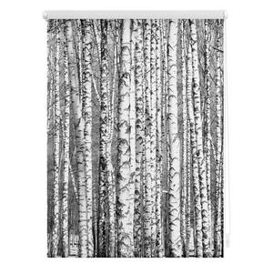 Klemmfix Verdunklungsrollo Birken Polyester - Schwarz / Weiß - 45 x 150 cm