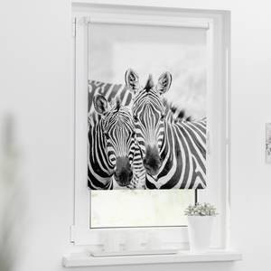 Klemfix-rolgordijn Zebra polyester - zwart/wit - 60 x 150 cm