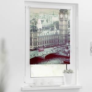 Klemfix-rolgordijn London Westminster polyester - grijs - 80 x 150 cm