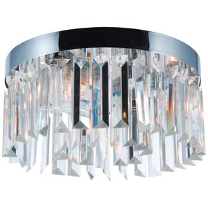 Plafondlamp Lemont transparant glas/ijzer - 3 lichtbronnen