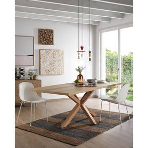 Eettafel Karmi II Eikenhouten look - Breedte: 200 cm - Lichte eikenhouten