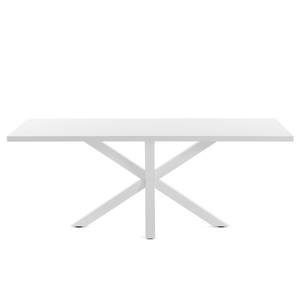 Eettafel Karmi II Wit - Breedte: 200 cm - Wit