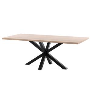 Table Karmi II Imitation chêne - Largeur : 200 cm - Noir