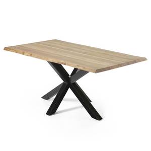 Table Karmi I Chêne nature - Largeur : 180 cm - Noir