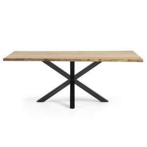 Table Karmi I Chêne nature - Largeur : 220 cm - Noir