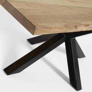 Table Karmi I Chêne nature - Largeur : 220 cm - Noir