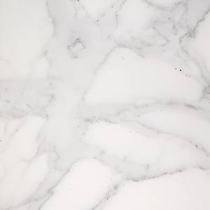 Table Retie I (Extensible) - Imitation marbre blanc - Largeur : 120 cm - Gris lumineux