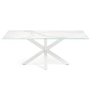 Table Akolele II Imitation marbre blanc - Largeur : 180 cm