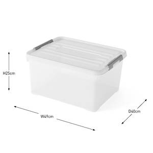 Aufbewahrungsbox Handy+ I (3er-Set) Polypropylen - Transparent