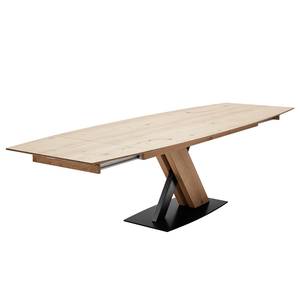 Table ET613 Chêne de poutre - Largeur : 180 cm - Noir - Extensible