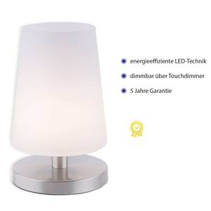 LED-Tischleuchte Sonja Milchglas / Eisen - 1-flammig - Silber