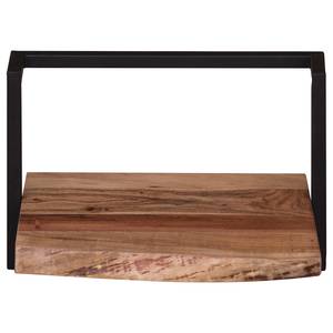 Étagère murale Kaawo I Acacia massif / Métal - Acacia / Noir - Largeur : 45 cm