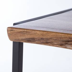 Meuble avec vasque Kaawo Acacia massif / Fer - Acacia / Noir - Largeur : 90 cm