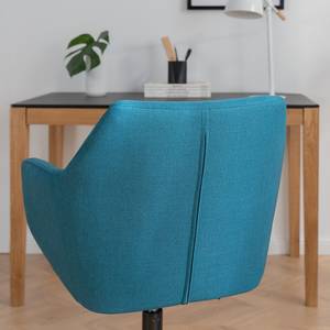 Chaise de bureau pivotante NICHOLAS Tissu / Métal - Tissu Cors: Pétrole - Noir
