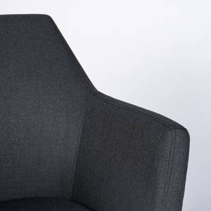 Chaise de bureau pivotante NICHOLAS Tissu / Métal - Tissu Cors: Anthracite - Blanc