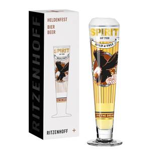 Verre à bière Heldenfest Freiheit Verre cristallin - Transparent / Platine - Contenance : 0,39 L
