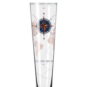 Verre à bière Heldenfest Kompass Verre cristallin - Transparent / Platine - Contenance : 0,39 L