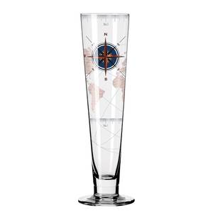 Bierglas Heldenfest Kompass Kristallglas - Transparent / Platin - Fassungsvermögen: 0.39 L