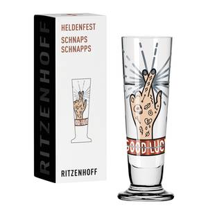 Schnapsglas Heldenfest Schicksal Kristallglas - Transparent / Platin - Fassungsvermögen: 0.05 L
