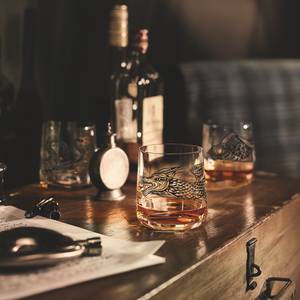 Bicchiere da whisky Bronzemär VI Cristallo - Nero / Pino