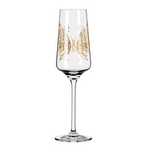 Flûtes à champagne Rosé II (lot de 2) Verre cristallin - Transparent / Rose doré - Contenance : 0,23 L