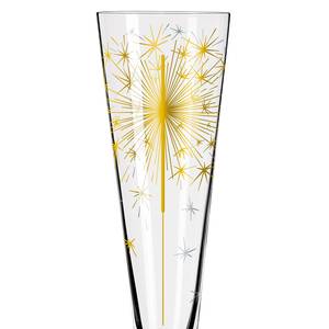 Flûte à champagne Goldnacht Bougie Verre cristallin - Transparent / Platine - Contenance : 0,2 L