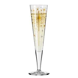 Flûte à champagne Goldnacht Bougie Verre cristallin - Transparent / Platine - Contenance : 0,2 L