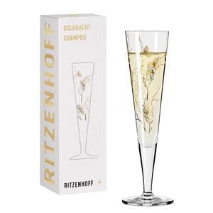 Bicchiere champagne Goldnacht Fiori II Cristallo - Trasparente / Platino - Capacità: 0.2 l