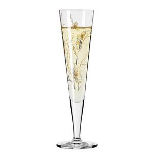 Champagnerglas Goldnacht Buschwindrose Kristallglas - Transparent / Platin - Fassungsvermögen: 0.2 L