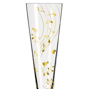 Flûte à champagne Goldnacht Music Verre cristallin - Transparent / Doré - Contenance : 0,2 L