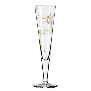 Flûte à champagne Goldnacht Colibris Verre cristallin - Transparent / Platine - Contenance : 0,2 L