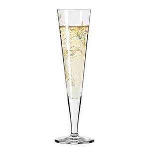 Flûte à champagne Goldnacht Colibris Verre cristallin - Transparent / Platine - Contenance : 0,2 L