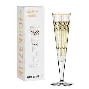 Champagneglas Goldnacht Art Déco kristalglas - transparant/platina - inhoud: 0.2 L