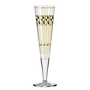 Champagnerglas Goldnacht Art Déco Kristallglas - Transparent / Platin - Fassungsvermögen: 0.2 L