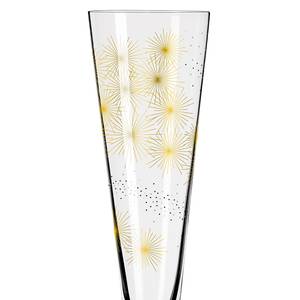 Champagnerglas Goldnacht Stars Kristallglas - Transparent / Platin - Fassungsvermögen: 0.2 L