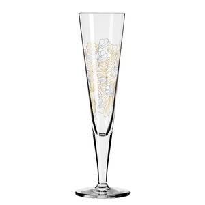 Flûte à champagne Goldnacht Mer fleurie Verre cristallin - Transparent / Platine - Contenance : 0,2 L