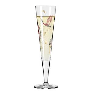 Champagnerglas Goldnacht Kranich Kristallglas - Transparent / Gold - Fassungsvermögen: 0.2 L